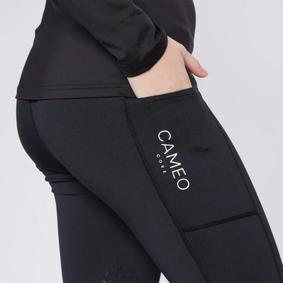 Black athletic leggings with side pocket from Cameo Core Collection Tights