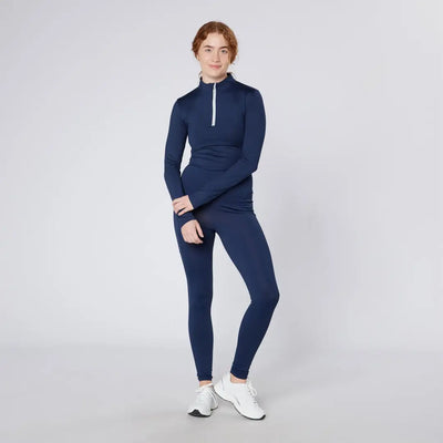 Woman in navy blue Cameo Core Collection Tights showing comfort and style