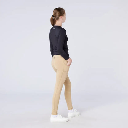 Young woman in Cameo Junior All Season Riding Tights, perfect country clothing for hunting