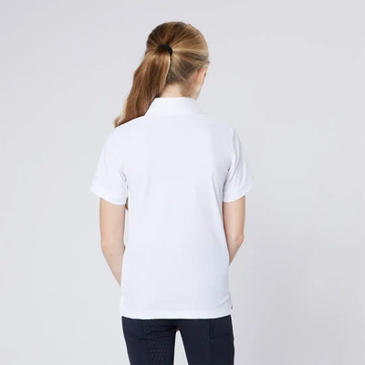 White polo shirt from Cameo Junior Classic Show Shirt, perfect for country clothing outdoors