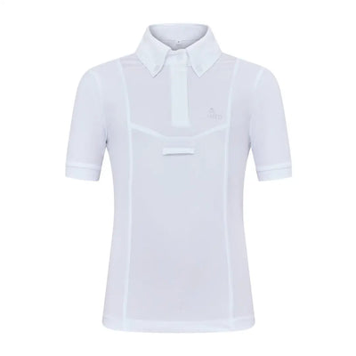 White short-sleeved polo shirt from Cameo Junior Classic Show Shirt for country clothing outdoors