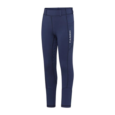 Navy blue Cameo Junior Performance Riding Tights perfect for performance riding and riding tights