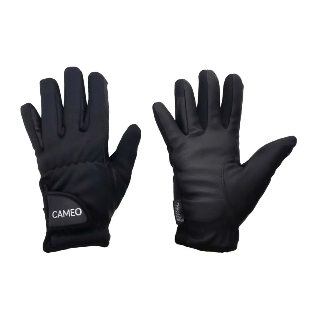 Black winter gloves with Thinsulate insulation from Cameo Junior Thermo Glove collection