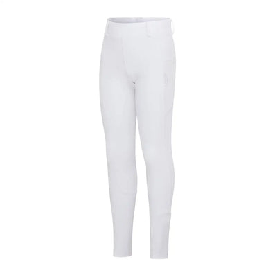 White skinny-fit leggings with high waist from Cameo Junior ThermoDry riding tight for country clothing outdoors