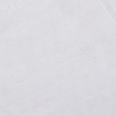 White cotton fabric with subtle texture and stitching for Cameo ThermoDry Riding Tight outdoors
