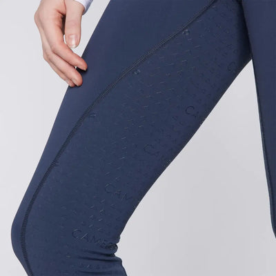 Dark blue Cameo ThermoDry Riding Tight with textured grip panels for country clothing outdoors