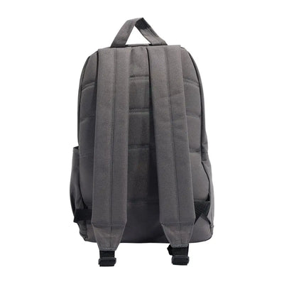 Gray padded backpack for outdoor and country clothing, perfect for hunting trips