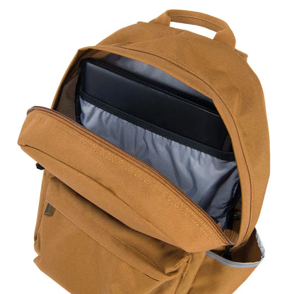 Open brown Carhartt 21L Classic Laptop Backpack for outdoors and country clothing lovers