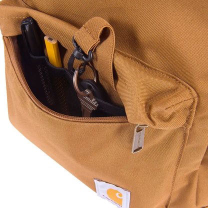Brown canvas bag with pocket for Carhartt 21L Classic Laptop Backpack, perfect for outdoors or country clothing lovers