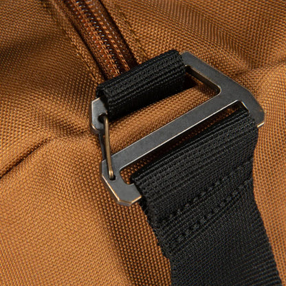 Carhartt 40L Classic Round Duffel Bag in brown canvas with black strap