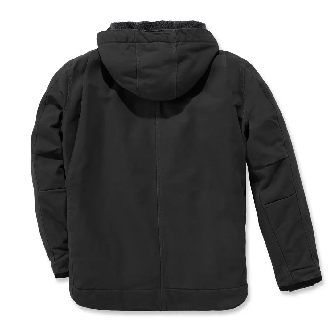 Carhartt Bartlett relaxed fit black duck jacket with sherpa hood