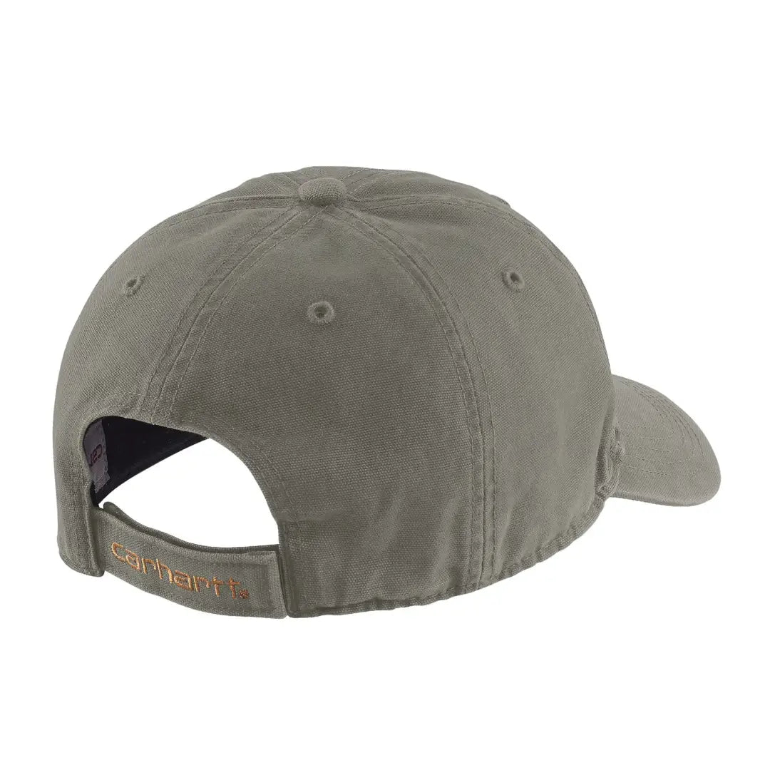 Olive green Carhartt Canvas Cap showcased for a stylish look and durability
