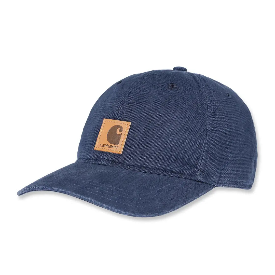 Navy blue Carhartt Canvas Cap showing classic carhartt canvas cap style