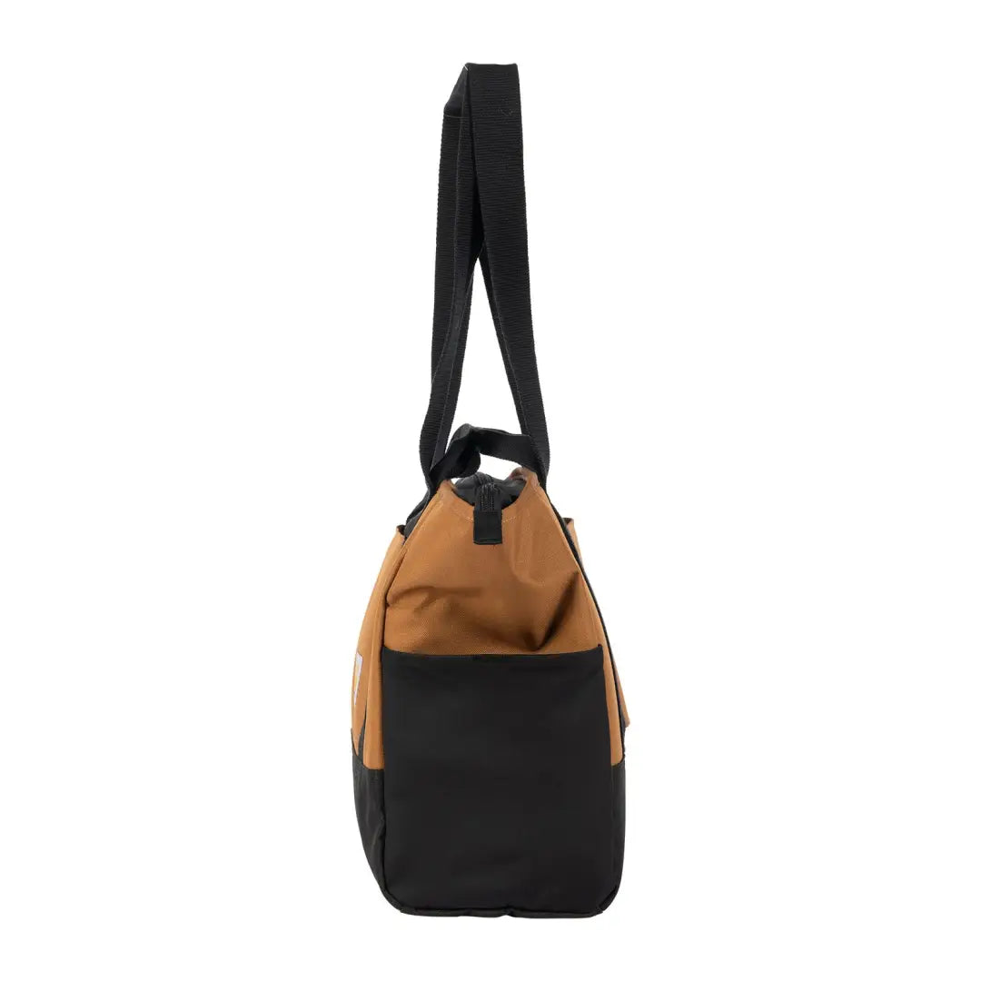 Carhartt Classic Laptop Tote in brown and black with adjustable strap