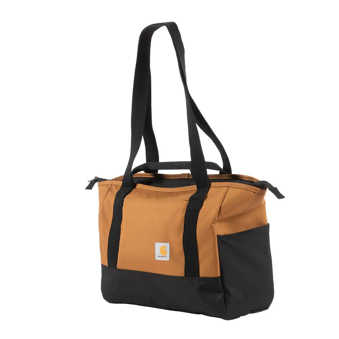Brown and black Carhartt Classic Laptop Tote bag with strap