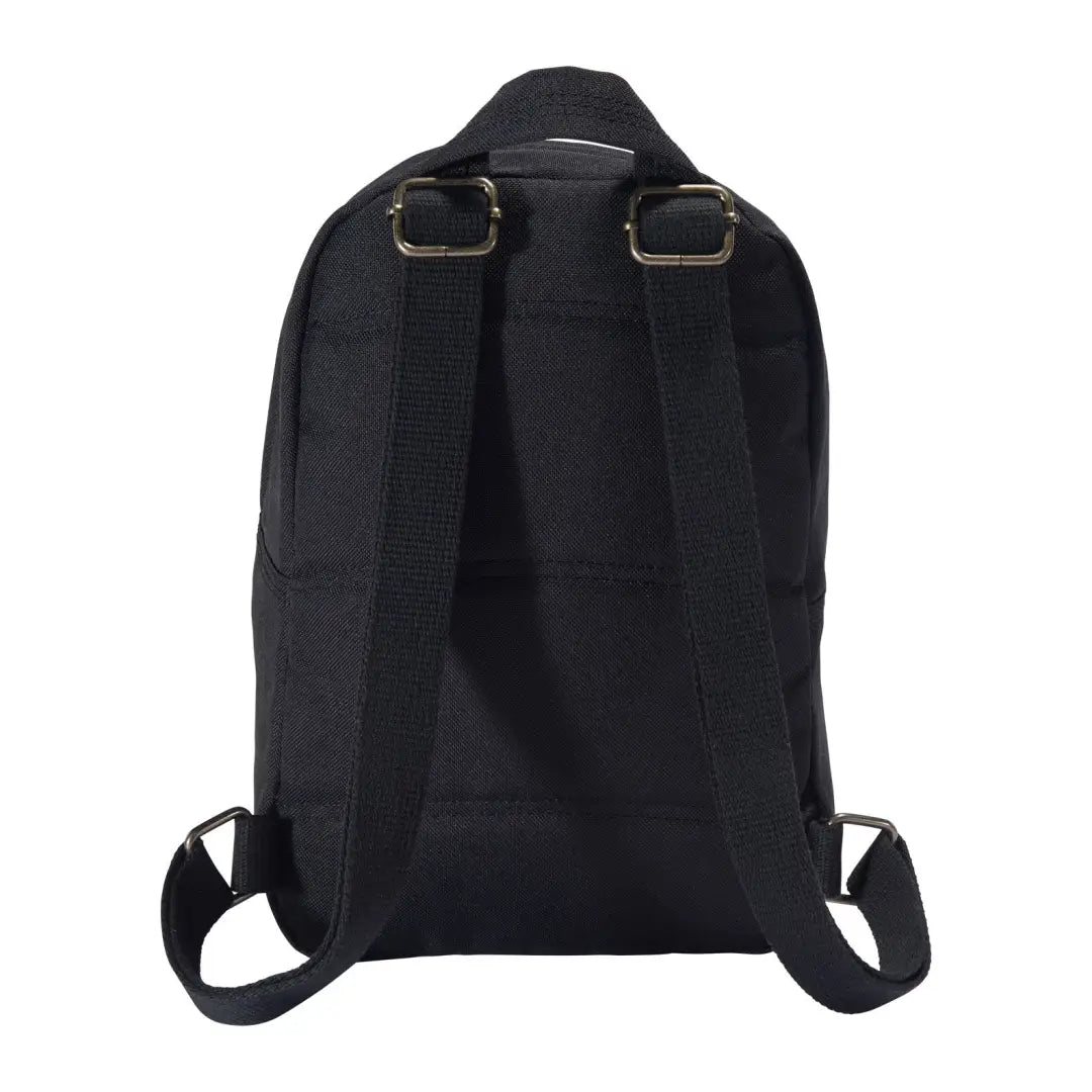 Black Carhartt Classic Mini backpack with nylon fabric, adjustable straps, metal buckles