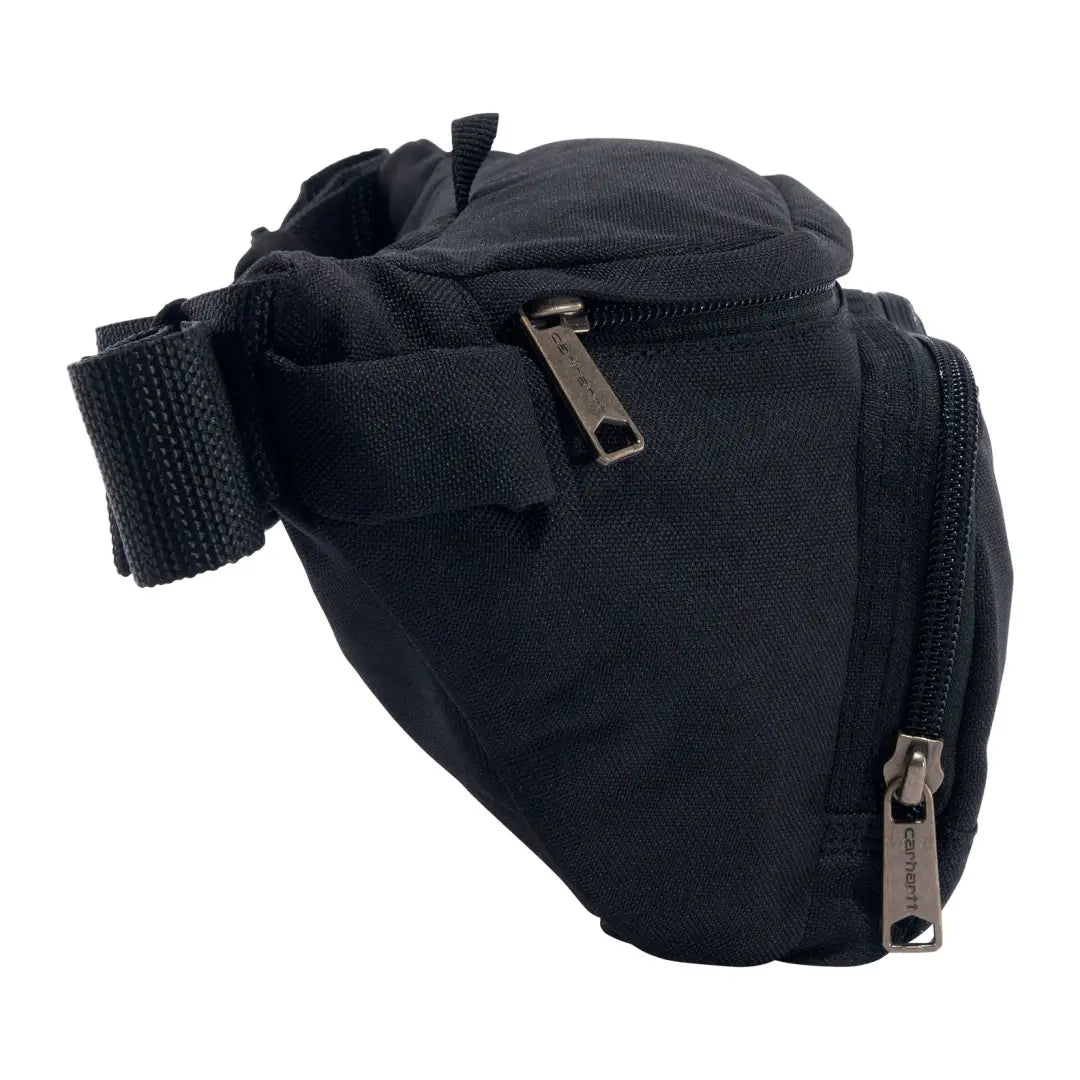 Black Carhartt Classic Waist Pack with zipper and adjustable strap