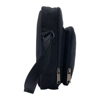 Carhartt crossbody zip bag with black design, zipper and adjustable strap