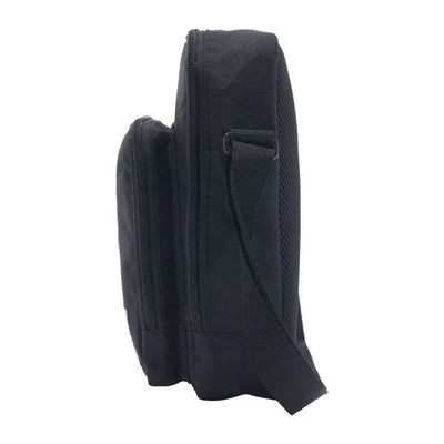 Carhartt crossbody zip bag in black with zipper and adjustable strap