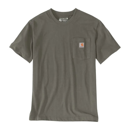 Olive green Carhartt Dearborn Relaxed Pocket T-Shirt for outdoors and hunting