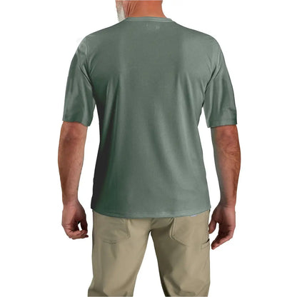 Carhartt Force Sun Defender olive green logo t-shirt