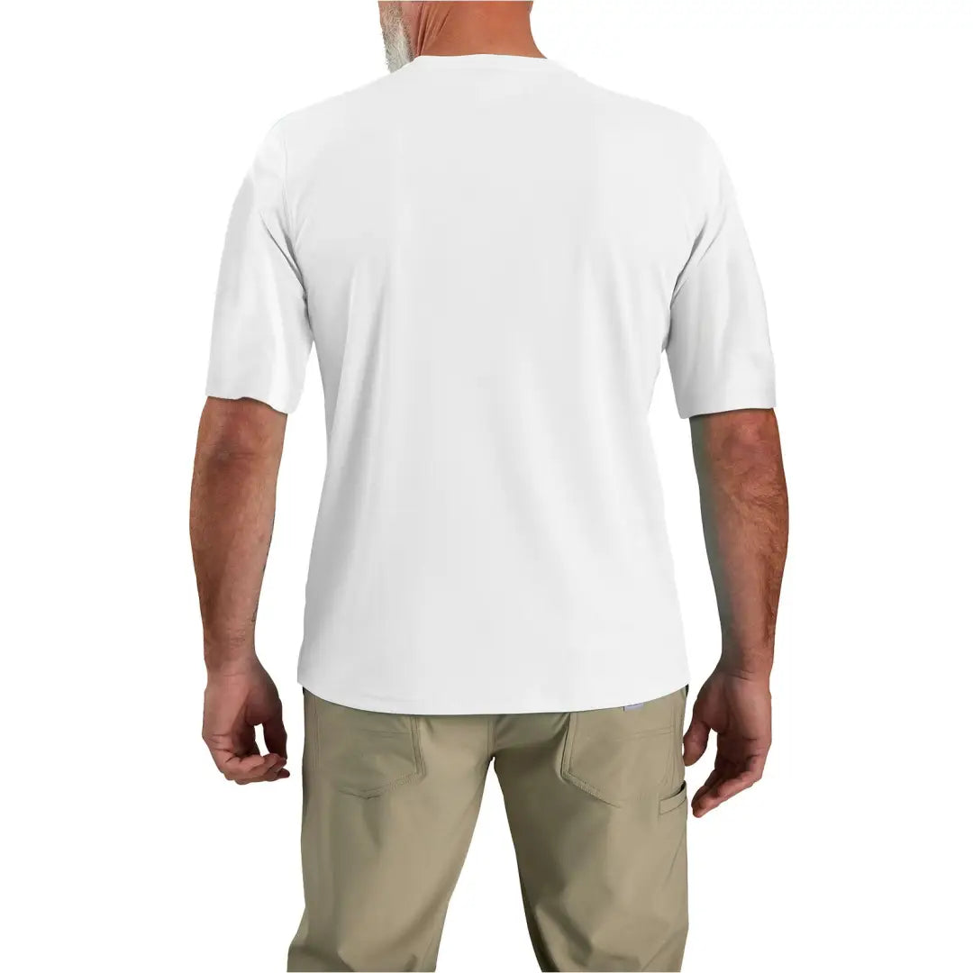 Carhartt Force Sun Defender logo t-shirt in white crew neck