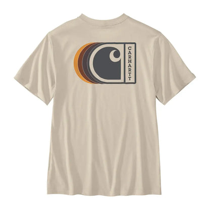 Beige Carhartt graphic short sleeve T-shirt for country clothing and outdoors fun