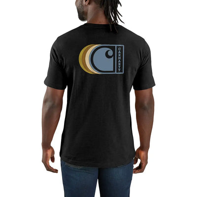 Black Carhartt Graphic Short Sleeve T-Shirt, perfect for country clothing and outdoors style