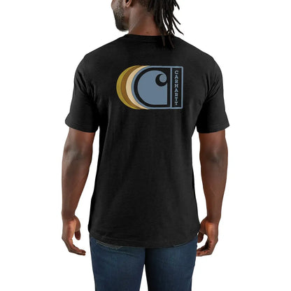 Black Carhartt Graphic Short Sleeve T-Shirt, perfect for country clothing and outdoors style