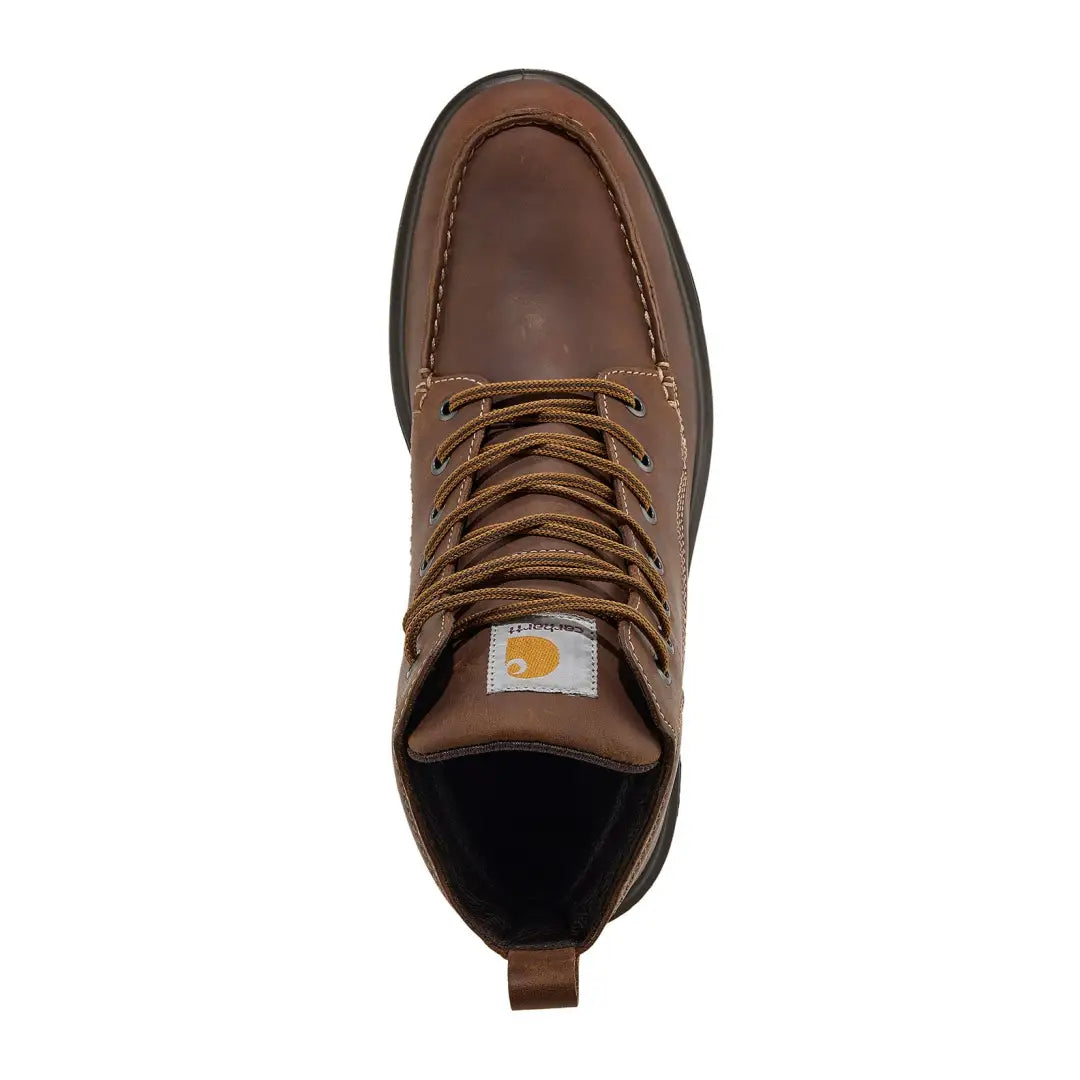 Brown leather work boot from Carhartt Greenfields Rugged Flex series