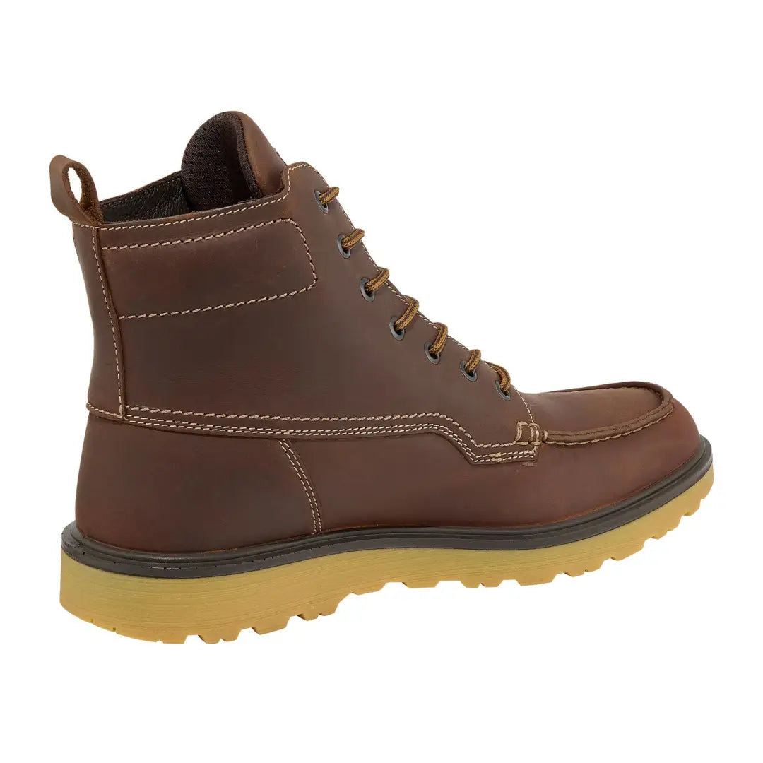 Brown leather work boot from Carhartt Greenfields Rugged Flex series