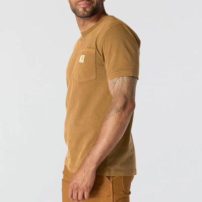Tan Carhartt t-shirt for outdoors hunting in country clothing style