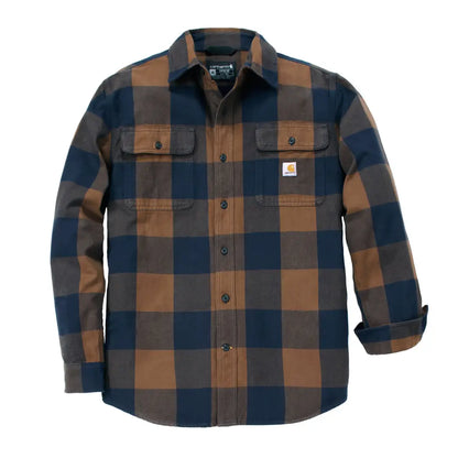 Carhartt Long Sleeve Plaid Shirt in classic sleeve plaid design for durable style
