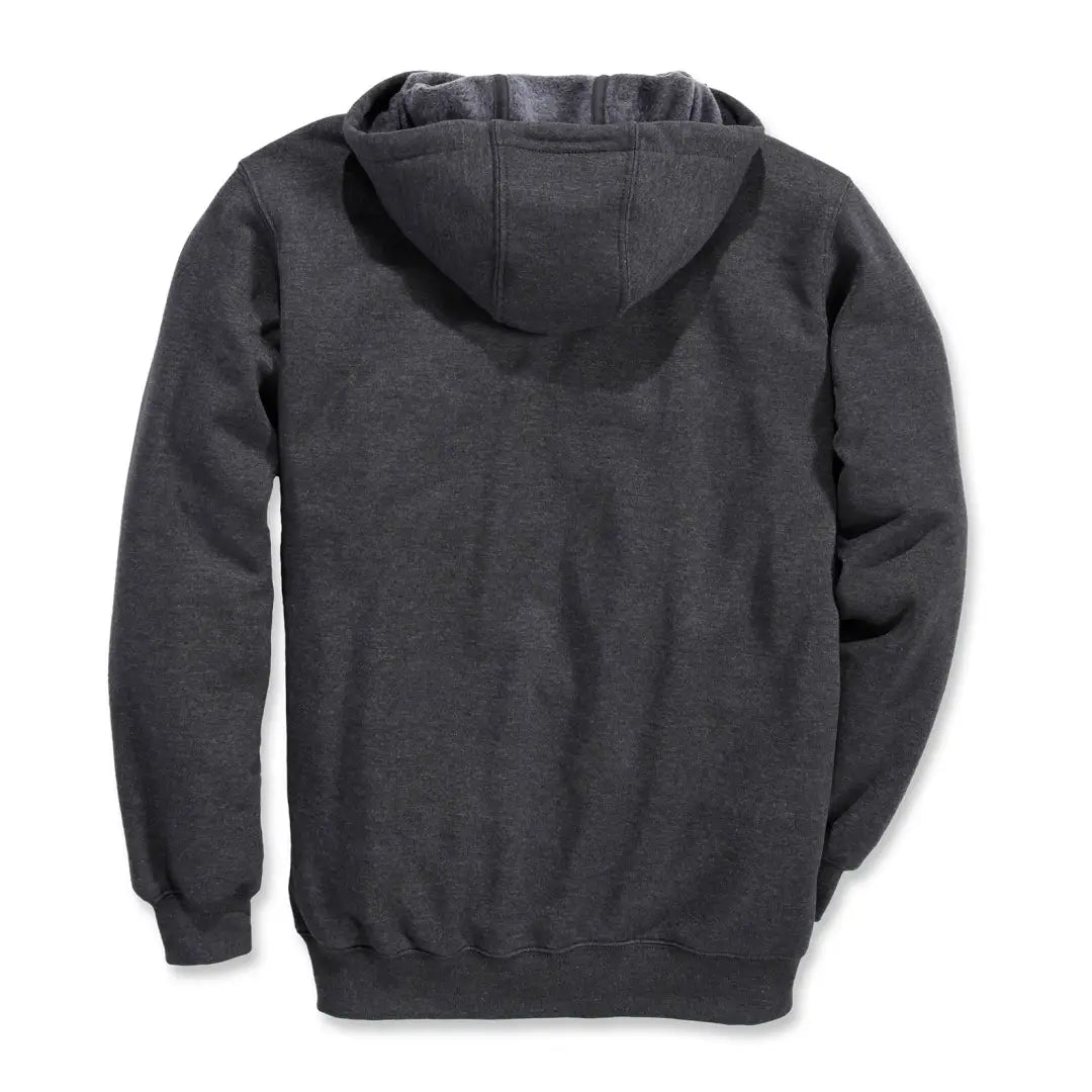 Dark gray heathered Carhartt Marquette Logo hoodie with loose fit for hunting