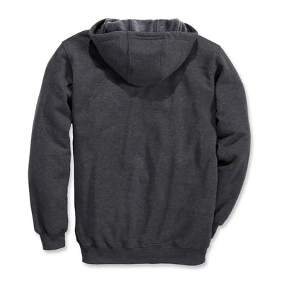Dark gray heathered Carhartt Marquette Logo hoodie with loose fit for hunting