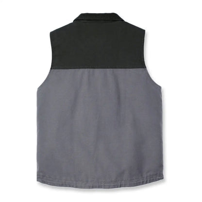 Two-tone collared vest from Carhartt Montana Rugged Flex relaxed fit duck vest, perfect for country clothing hunting