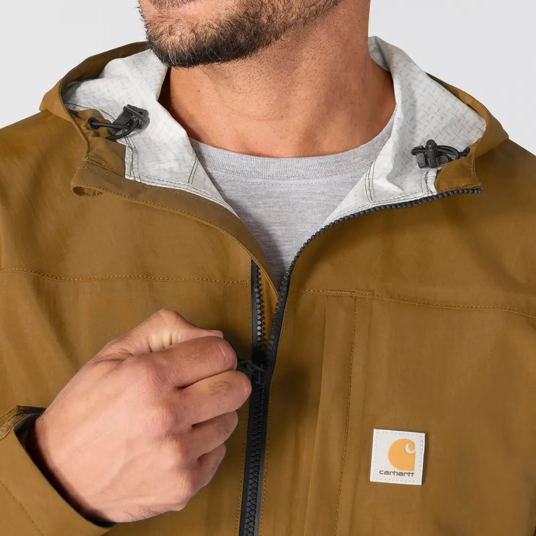 Tan Carhartt Monterey jacket for country clothing and hunting outdoors