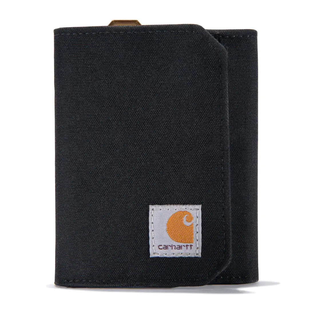 Black canvas wallet from Carhartt Nylon Duck Trifold for outdoors and country clothing fans
