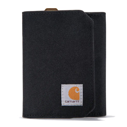 Black canvas wallet from Carhartt Nylon Duck Trifold for outdoors and country clothing fans