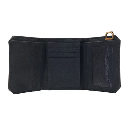 Open dark-colored Carhartt Nylon Duck Trifold Wallet perfect for country clothing and outdoors hustle