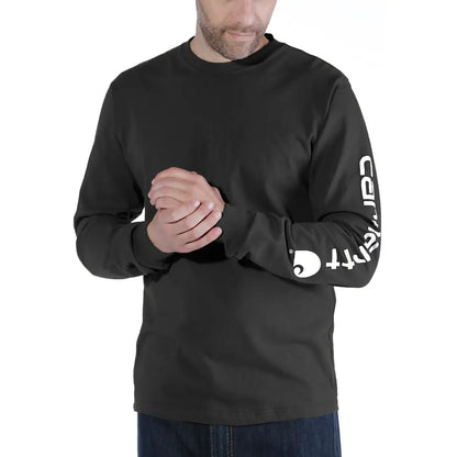 Black relaxed fit Carhartt heavyweight long-sleeve country clothing shirt for hunting