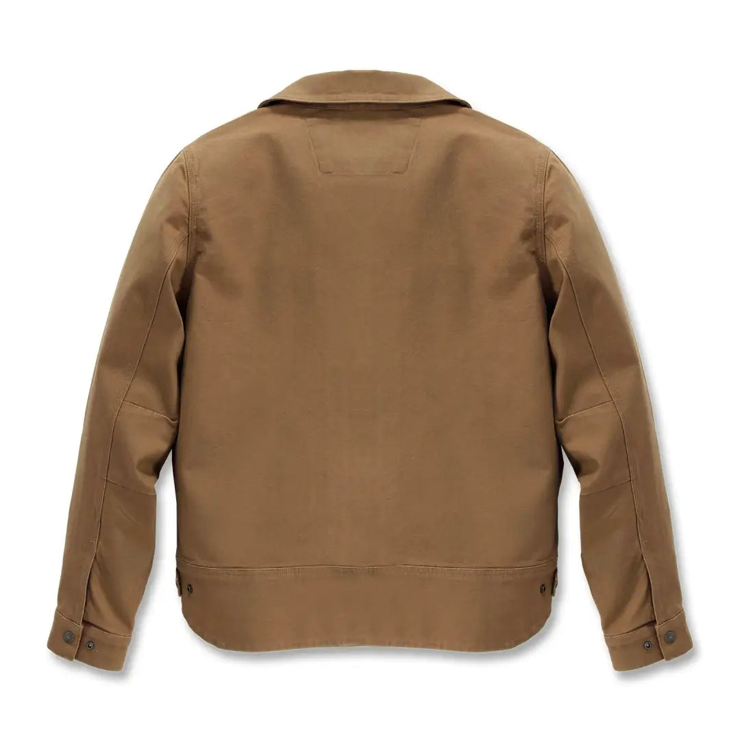 Carhartt rugged flex duck Berwick tan canvas jacket with reinforced seams