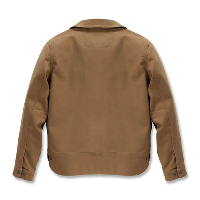 Carhartt rugged flex duck Berwick tan canvas jacket with reinforced seams
