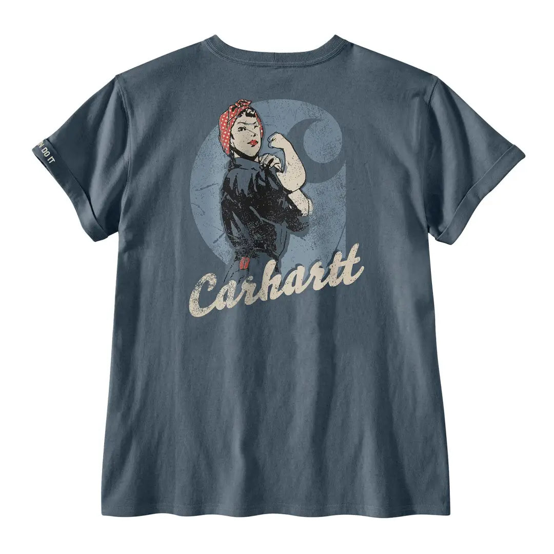 Carhartt womens Dearborn Rosie pocket t-shirt with vintage Rosie graphic for outdoors