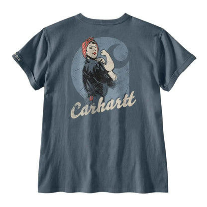 Carhartt womens Dearborn Rosie pocket t-shirt with vintage Rosie graphic for outdoors