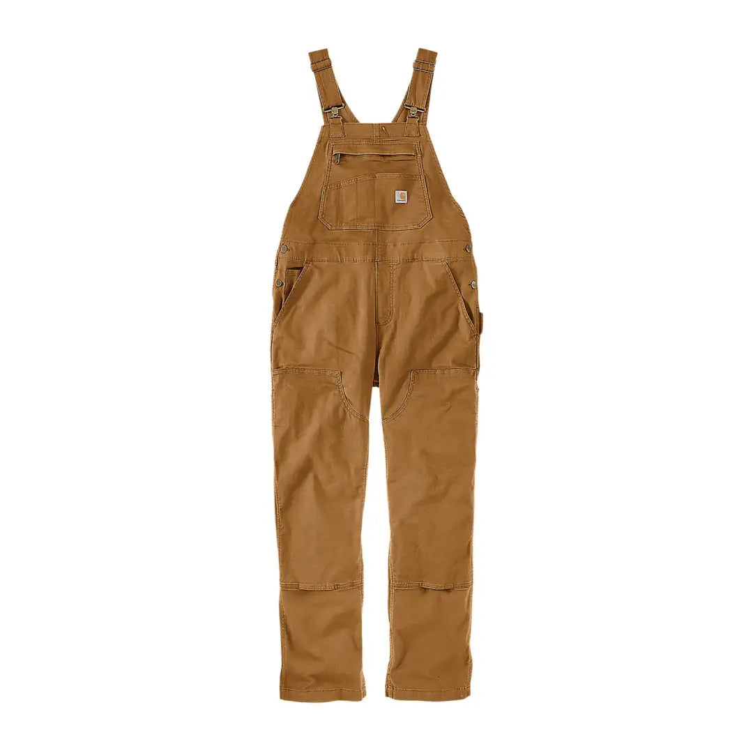 Brown work overalls from Carhartt Womens Loose Fit Canvas Bib Overalls for country clothing and hunting