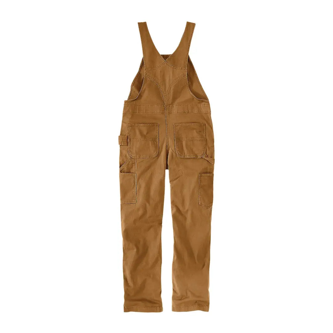 Brown canvas overalls from Carhartt Womens loose fit country clothing for hunting