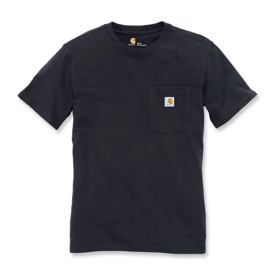 Dark short-sleeve T-shirt with chest pocket from Carhartt Womens country clothing for outdoors