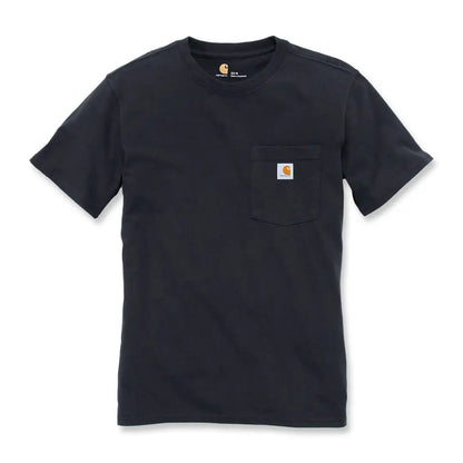 Dark short-sleeve T-shirt with chest pocket from Carhartt Womens country clothing for outdoors
