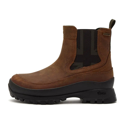 Chatham Badminton Ladies waterproof Chelsea boots with brown leather and black sole